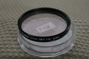 CANON AUTH 52mm Sky 1-A skylight FRONT LENS FILTER F758