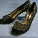 PETER KAISER BLACK OPEN TOE/SIDE HEELS PUMPS 9.5 M