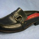 AEROSOLES MULES CLOGS BLACK LEATHER SHOE 6.5 M MINT