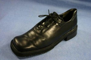 PAUL GREEN MUNCHEN WOMENS BLACK LEATHER OXFORDS 4.5/7 M