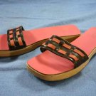 J CREW WOMENS PINK WOOD SOLE SLIDE SANDALS SHOES 9 M