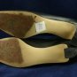 BALLY WOMENS BLACK LEATHER MID HEEL BOW PUMPS 8 N MINT