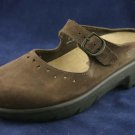 STEGMANN WOMENS BRN LEATHER MARY JANE CLOGS 6 M MINT