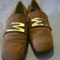 BRUNO MAGLI WOMENS BROWN FABRIC LOAFERS 37/6.5 M