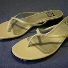 NINE WEST 9&CO WHITE LEATHER THONG SANDALS 10 M NEW