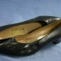 FERRAGAMO WOMENS GRAY LEATHER MID-HEEL PUMPS 10.5 AA