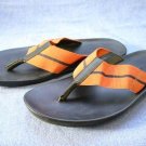 BANANA REPUBLIC BLACK/ORANGE THONG SANDALS 8 M  NEW