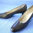 Miss Wonderful Vintage Brown Leather Pumps 10 4A New