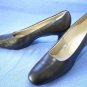 Miss Wonderful Vintage Brown Leather Pumps 10 4A New