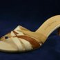 COLE HAAN CITY WOMENS BEIGE & BROWN SLIDE SANDAL 8 AA