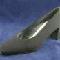 STUART WEITZMAN BLK GROS-GRAIN MID HEEL EVENING PUMPS 7