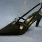 ALFANI BLACK SATIN & RHINESTONE SLINGBACK PUMPS 9 M NEW