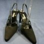 ALFANI BLACK SATIN & RHINESTONE SLINGBACK PUMPS 9 M NEW