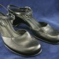 KENNTH COLE REACTION BLK LEATHER ANKLE STRAP PUMPS 7 M