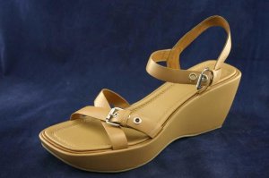 NINE WEST & CO ANKLE STRAP WEDGE PLATFORM SANDALS 9 M