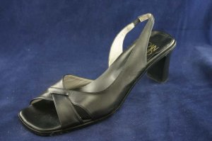 JOAN & DAVID BLACK OPEN TOE SLINGBACK SANDALS SIZE 10 M