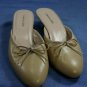 COUP D' ETAT STUDIO TAN BALLET TIE MULES SHOES 7 M NEW