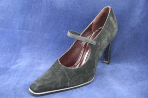 MARTINEZ VALERO WOMENS BLK SUEDE MARY JANE PUMPS 6 B