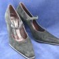 MARTINEZ VALERO WOMENS BLK SUEDE MARY JANE PUMPS 6 B