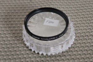 CANON AUTH 52mm  HAZE-1 FRONT LENS FILTER F800