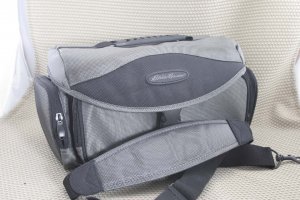 EDDIE BAUER GRAY BLK FLM/DIGITAL SLR CAMERA BAG MINT