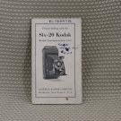KODAK SIX-20 ANASTIGMAT 6.3 ORIGINAL OWNERS MANUAL B287