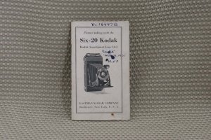 KODAK SIX-20 ANASTIGMAT 6.3 ORIGINAL OWNERS MANUAL B287