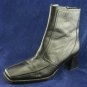 VIA SPIGA BLACK LEATHER ZIP ANKLE BOOTS 8 M MINT $295