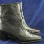 VIA SPIGA BLACK LEATHER ZIP ANKLE BOOTS 8 M MINT $295
