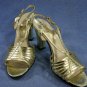 VINTAGE 60'S EASY STREET GOLD SLINGBACK SANDAL 6.5 NEW
