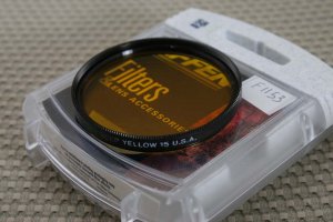 TIFFEN 58mm DEEP YELLOW 15 LENS FILTER USA MINT F1153