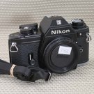 NIKON EM SLR 35mm Film Camera BLACK BODY MINT COND