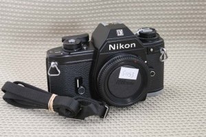 NIKON EM SLR 35mm Film Camera BLACK BODY MINT COND