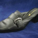 EASY SPIRIT WOMENS BLACK LEATHER MULES PUMPS 9 M MINT