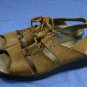 CLARKS SPRINGERS LT BROWN LEATHER SANDALS 7 M EXCL