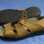 CLARKS SPRINGERS LT BROWN LEATHER SANDALS 7 M EXCL