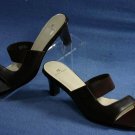 ANNE KLEIN BROWN LEATHER SLIDE SANDAL SHOES PUMPS 7 M