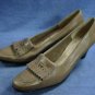 FERRAGAMO TAUPE LOAFER STYLE PUMPS 9 4A AAAA NEW