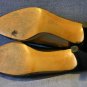 FERRAGAMO PEWTER/BLACK SLINGBACK PUMPS 7.5 AAA MINT
