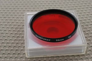 QUANTARAY AUTH 55mm R2 RED LENS FILTER MINT F909