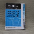 MINOLTA MAXXUM 4 INSTUCTION BOOK OWNERS MANUAL - B234