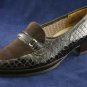 SALAMANDER WOMENS BROWN CROCO LEATHER LOAFERS 3.5/6 M
