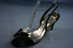 VTG AMANO SATIN & CLEAN SLINGBACK EVENING SANDAL 7.5 B