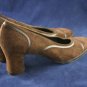 FERRAGAMO WOMENS BRN SUEDE LEATHER PUMPS 7 AA EUC
