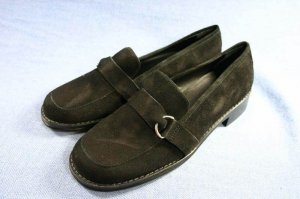 AEROSOLES CLEAN MACHINE BLACK SUEDE WOMEN LOAFER 8 NEW