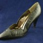 VTG 80'S ROBERTO VIANNI BLACK SNAKESKIN PUMPS 7 AA EUC