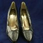 VTG 80'S ROBERTO VIANNI BLACK SNAKESKIN PUMPS 7 AA EUC