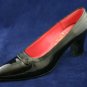 VINTAGE 60'S ORIGINAL DEB BLACK PATENT PUMPS 8.5 N NOS