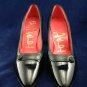 VINTAGE 60'S ORIGINAL DEB BLACK PATENT PUMPS 8.5 N NOS