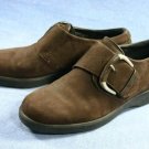 ECCO WOMENS BROWN MONK STRAP WALKING SHOES 37/6.5 M